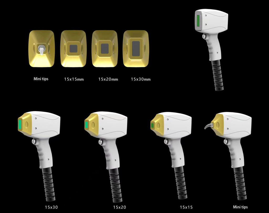 laser hair removal machine working handles