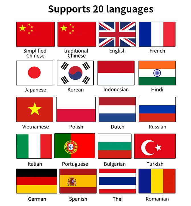 ba-an23 support 20 languages
