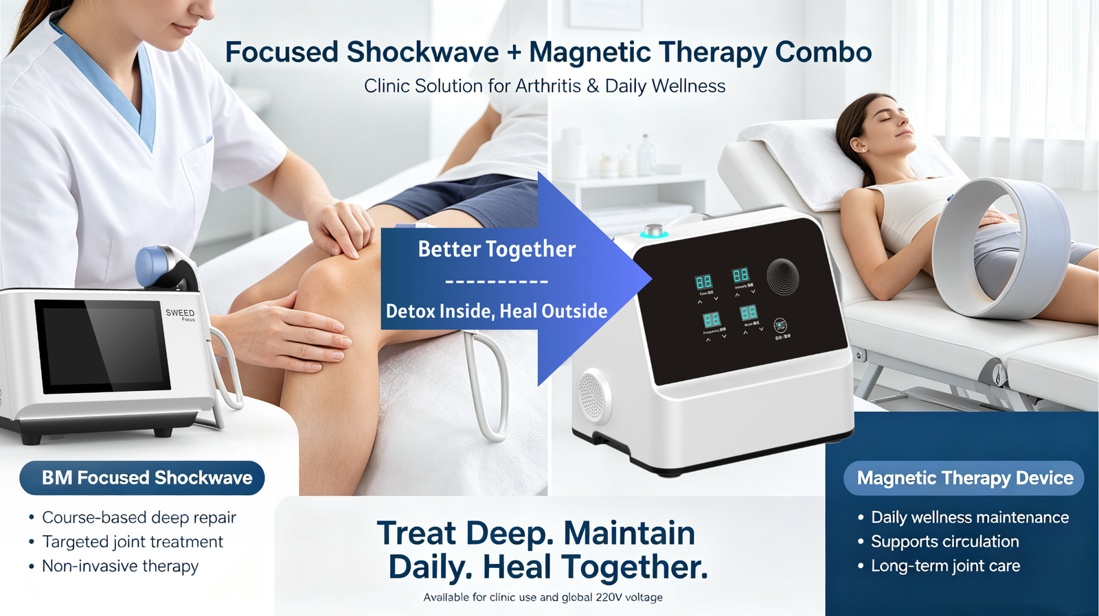 focused shockwave magnetic therapy combo